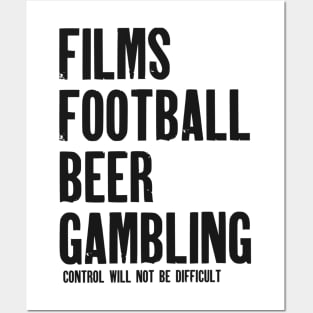 Films, Football, Beer and Gambling Posters and Art